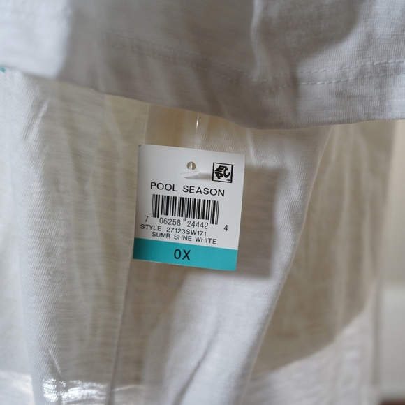 NEW Style & Co Cold Shoulder Floral Blouse 0X - Picture 7 of 7